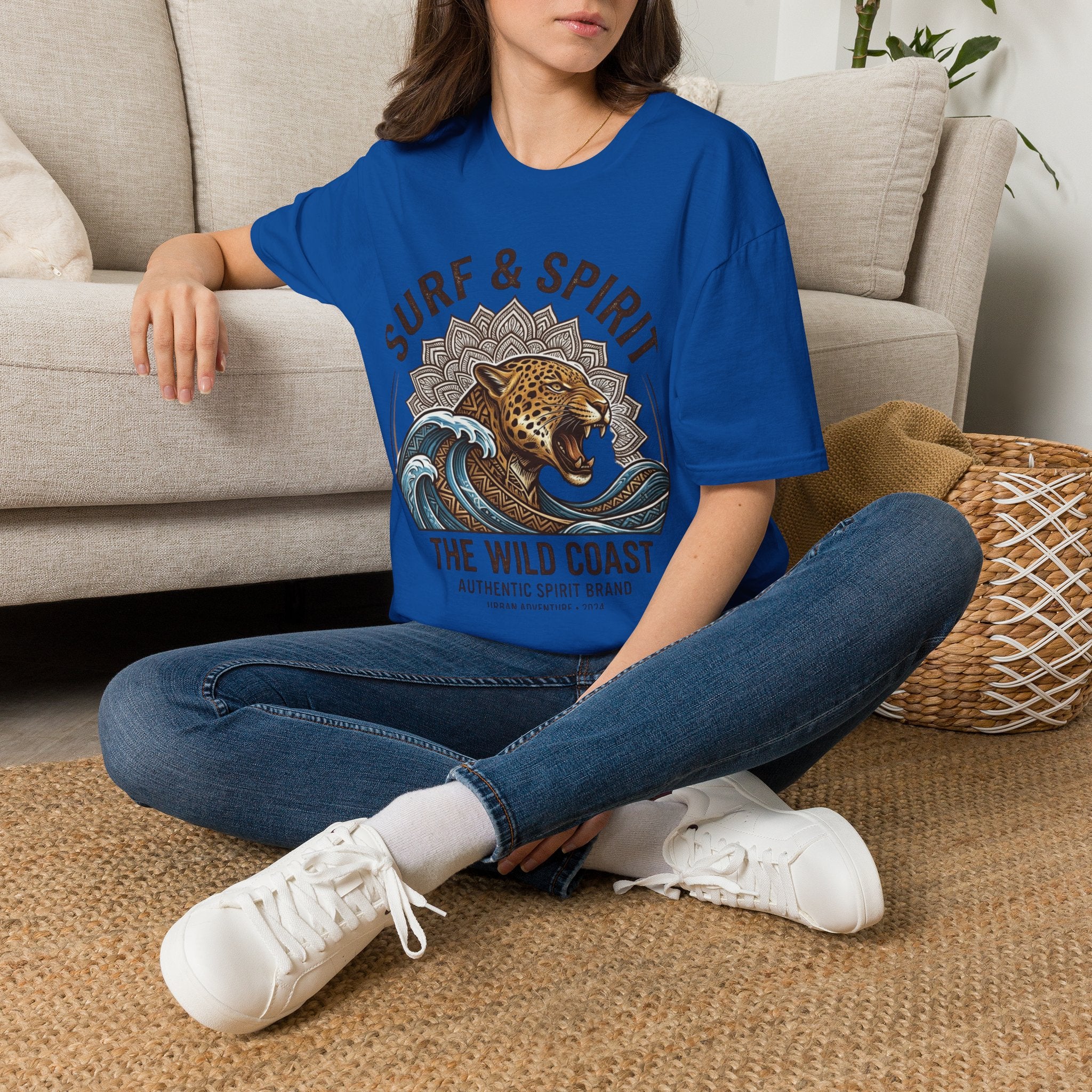 Surf & Spirit Tee — 'The Wild Coast' Jaguar Wave Graphic T-Shirt