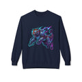 Cyber Panther Sweatshirt — Electric Neon Panther Graphic Crewneck