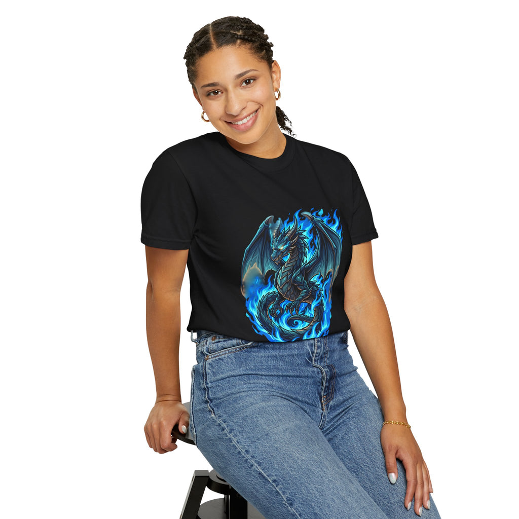 Blue Flame Dragon T-Shirt