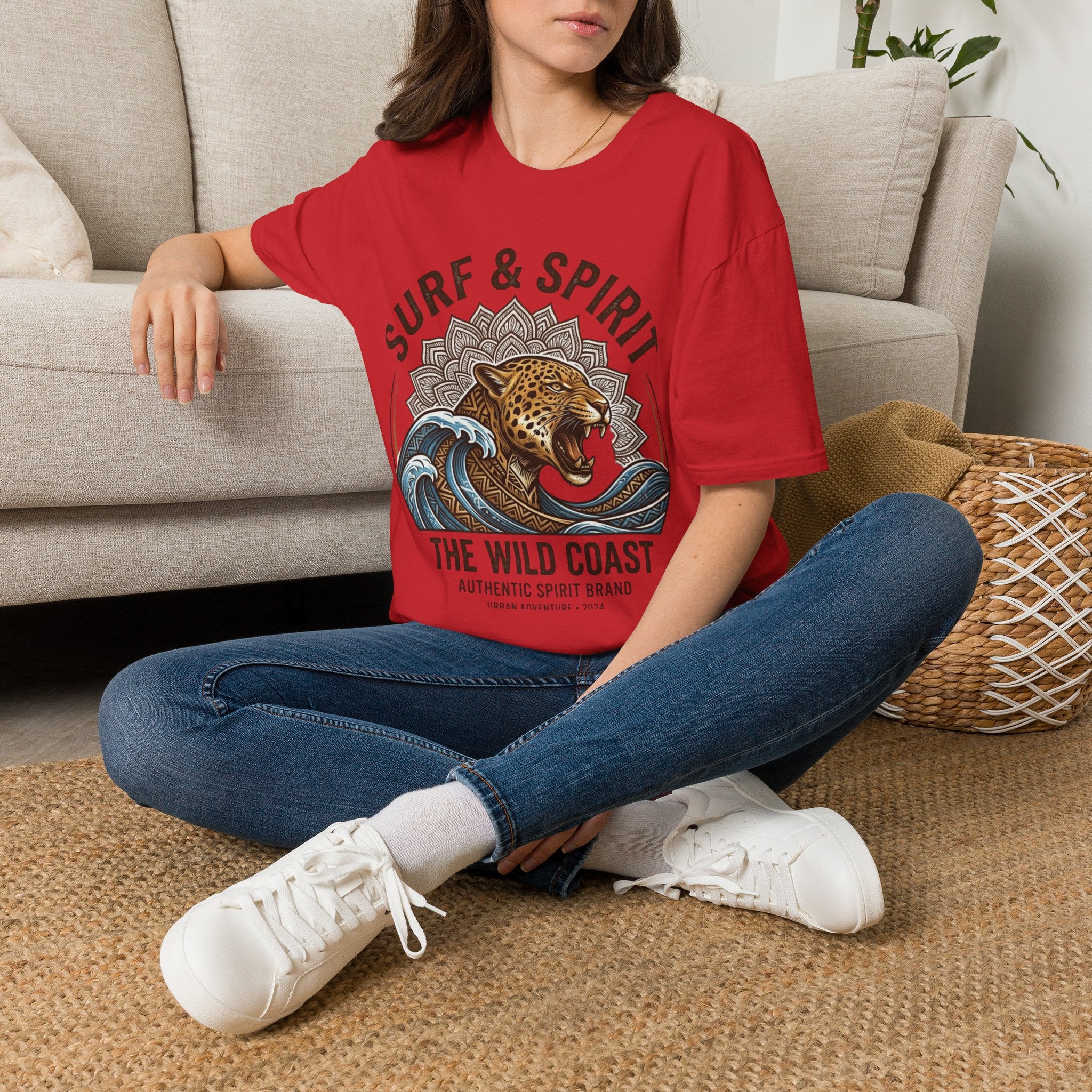 Surf & Spirit Tee — 'The Wild Coast' Jaguar Wave Graphic T-Shirt