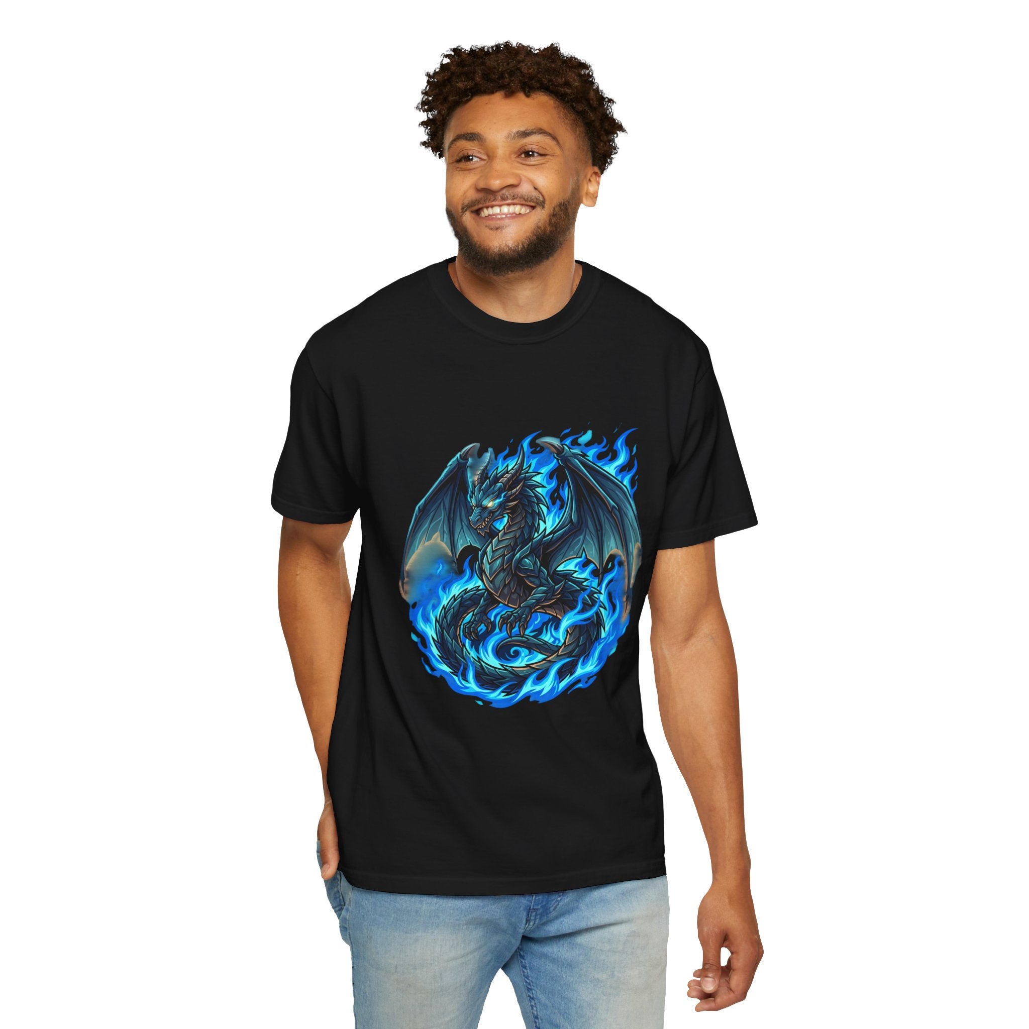 Blue Flame Dragon T-Shirt
