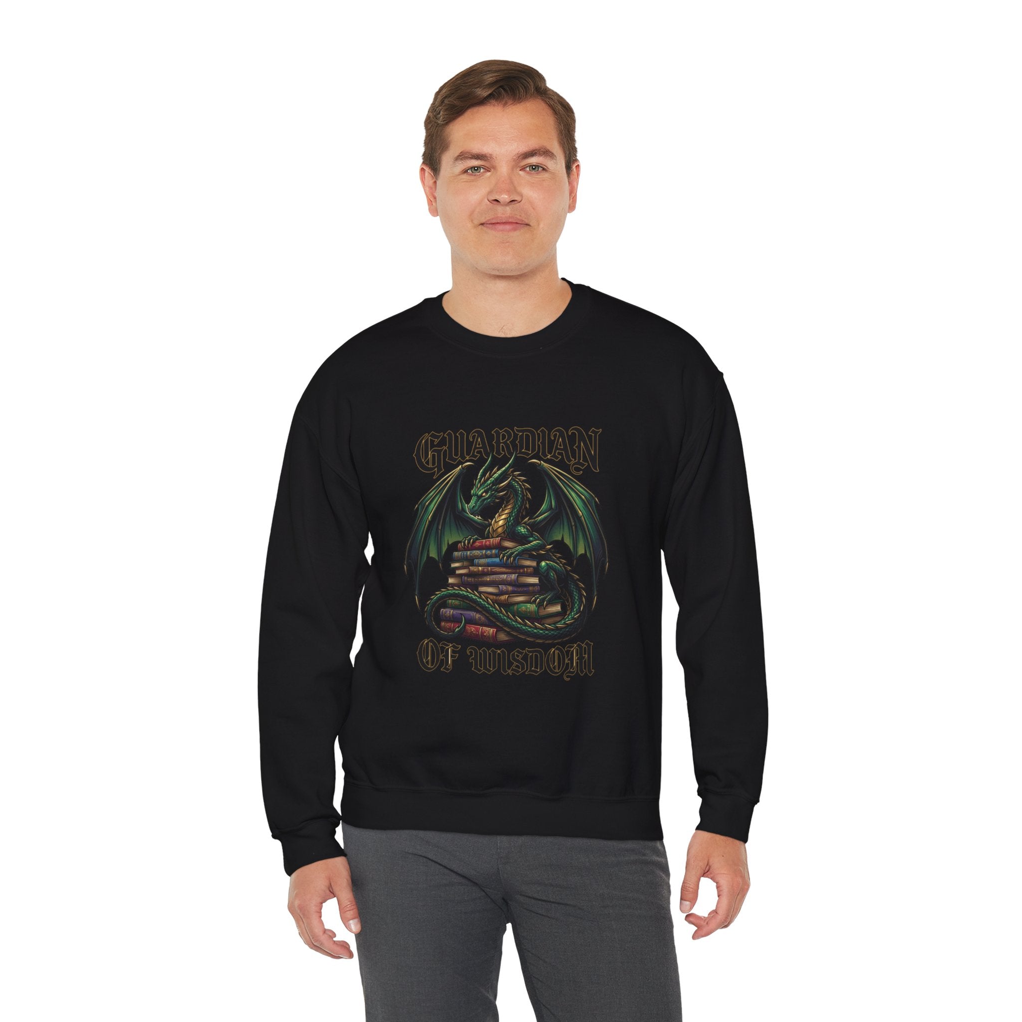 Guardian of Wisdom Dragon Sweatshirt | fantasy art, tattoo style