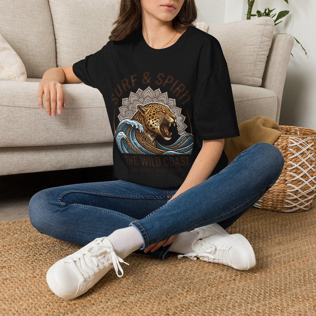 Surf & Spirit Tee — 'The Wild Coast' Jaguar Wave Graphic T-Shirt