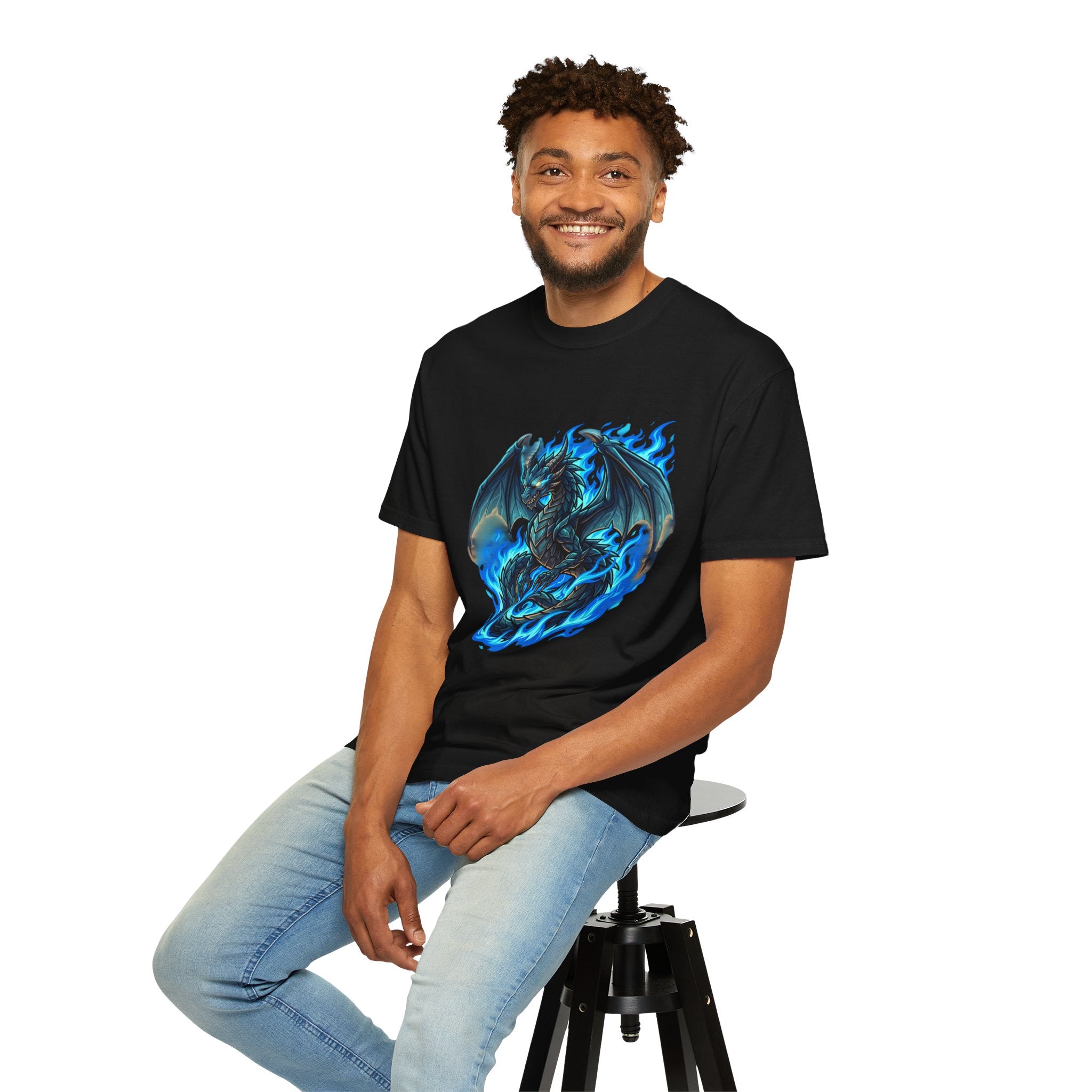 Blue Flame Dragon T-Shirt