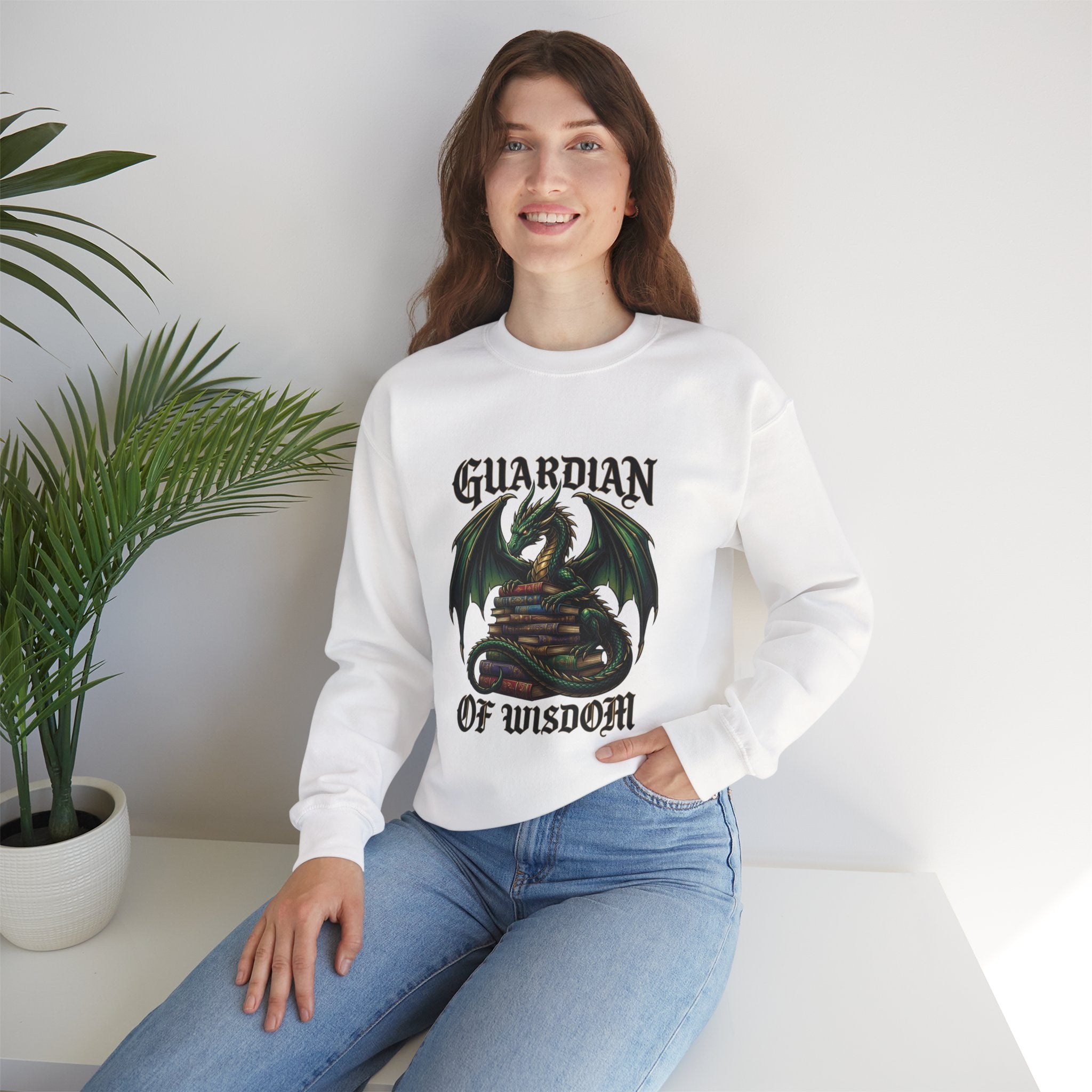Guardian of Wisdom Dragon Sweatshirt | fantasy art, tattoo style