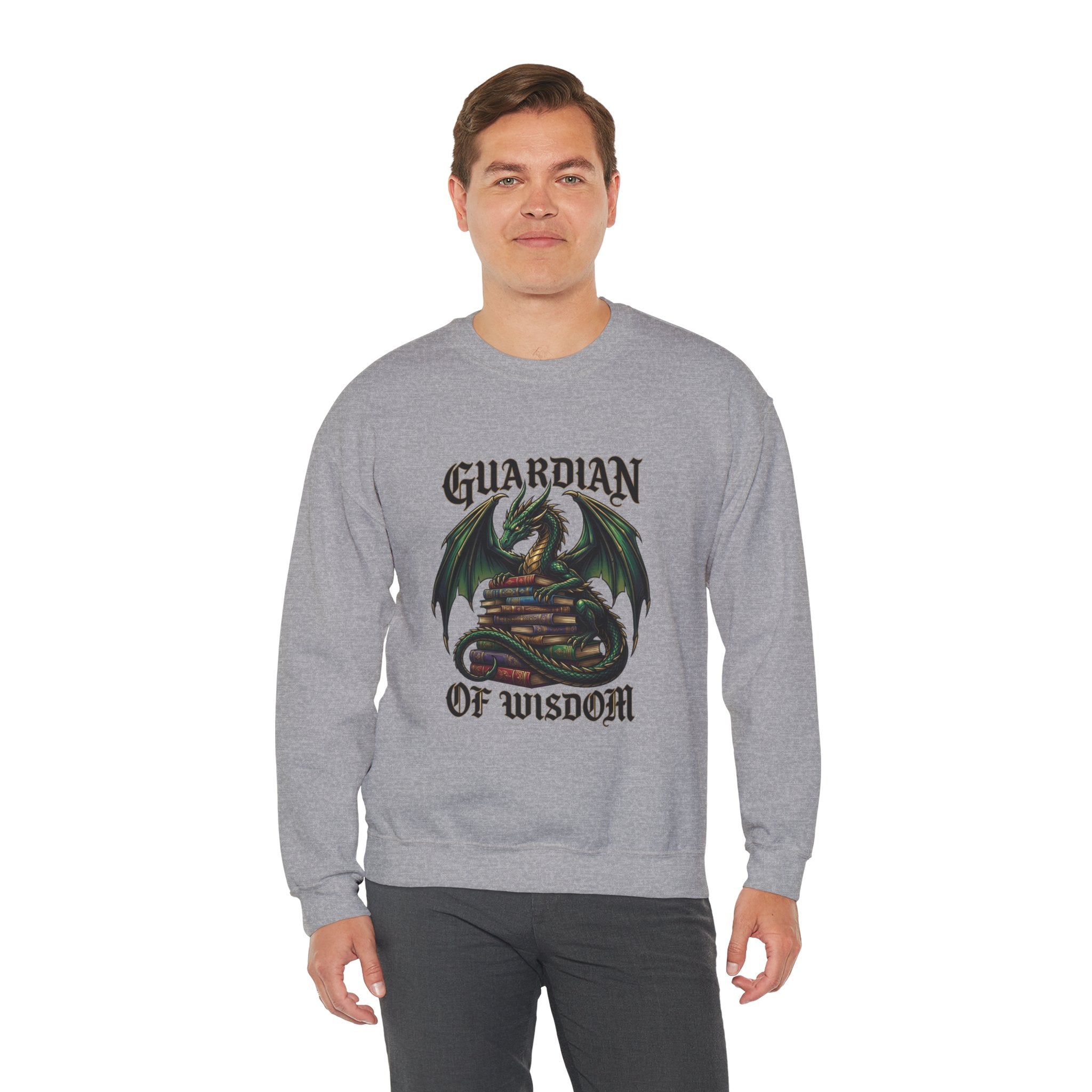 Guardian of Wisdom Dragon Sweatshirt | fantasy art, tattoo style