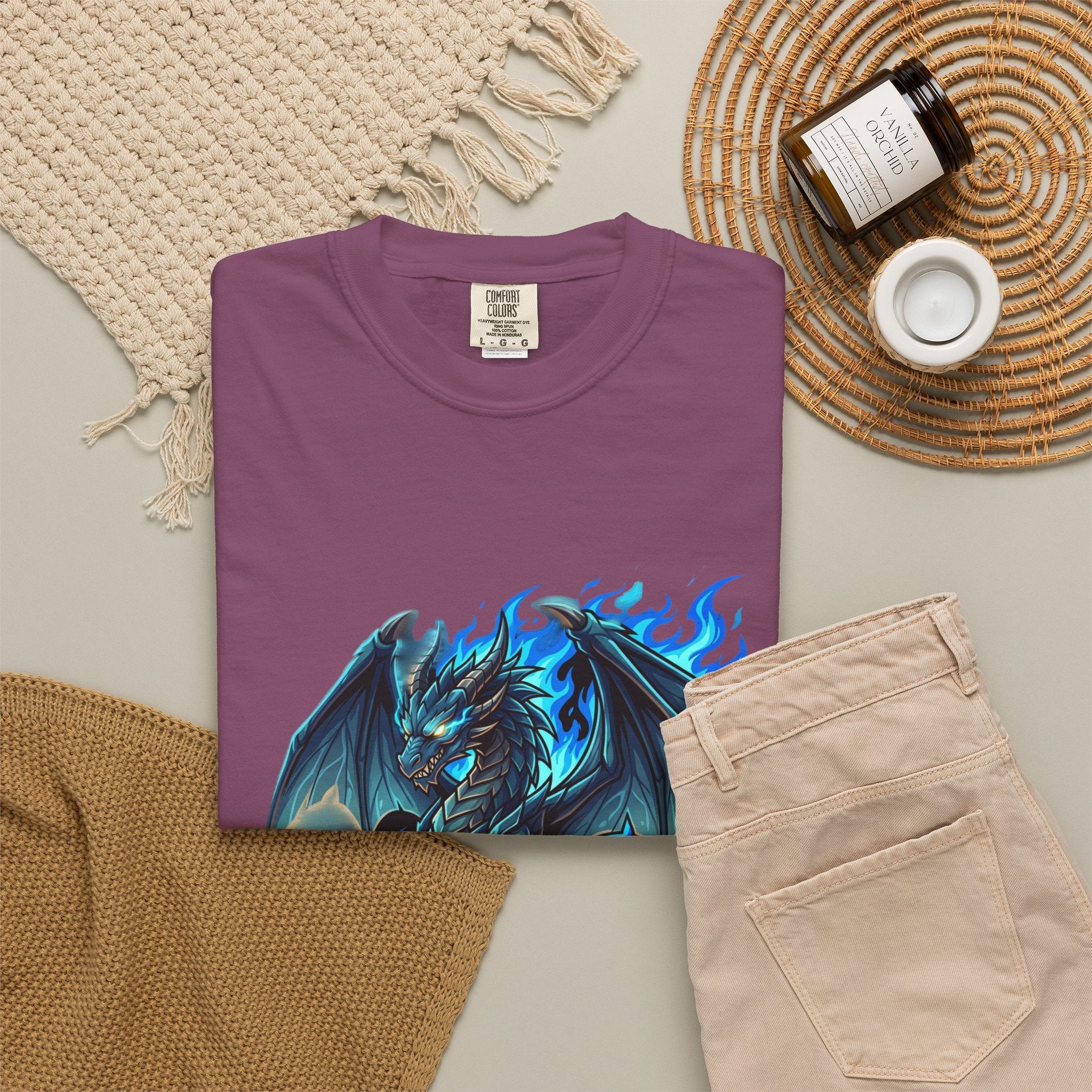 Blue Flame Dragon T-Shirt