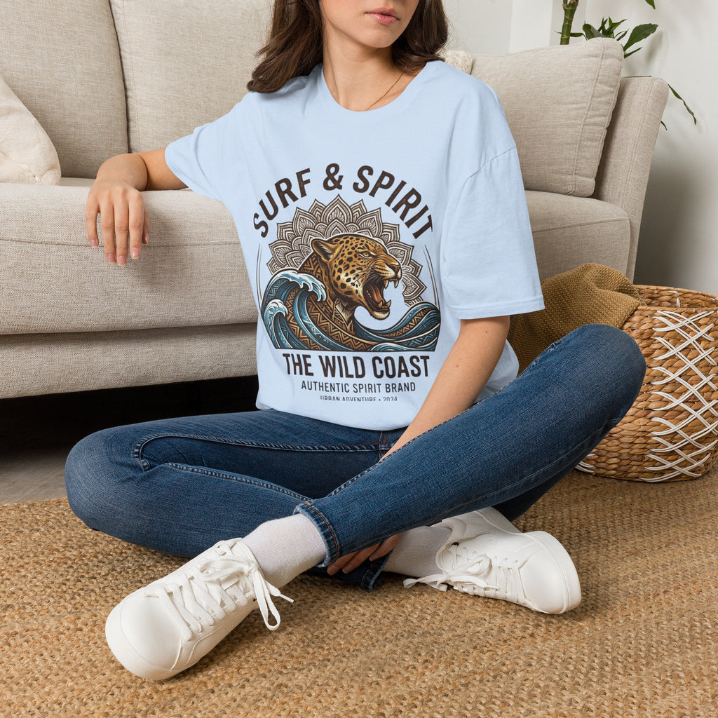 Surf & Spirit Tee — 'The Wild Coast' Jaguar Wave Graphic T-Shirt