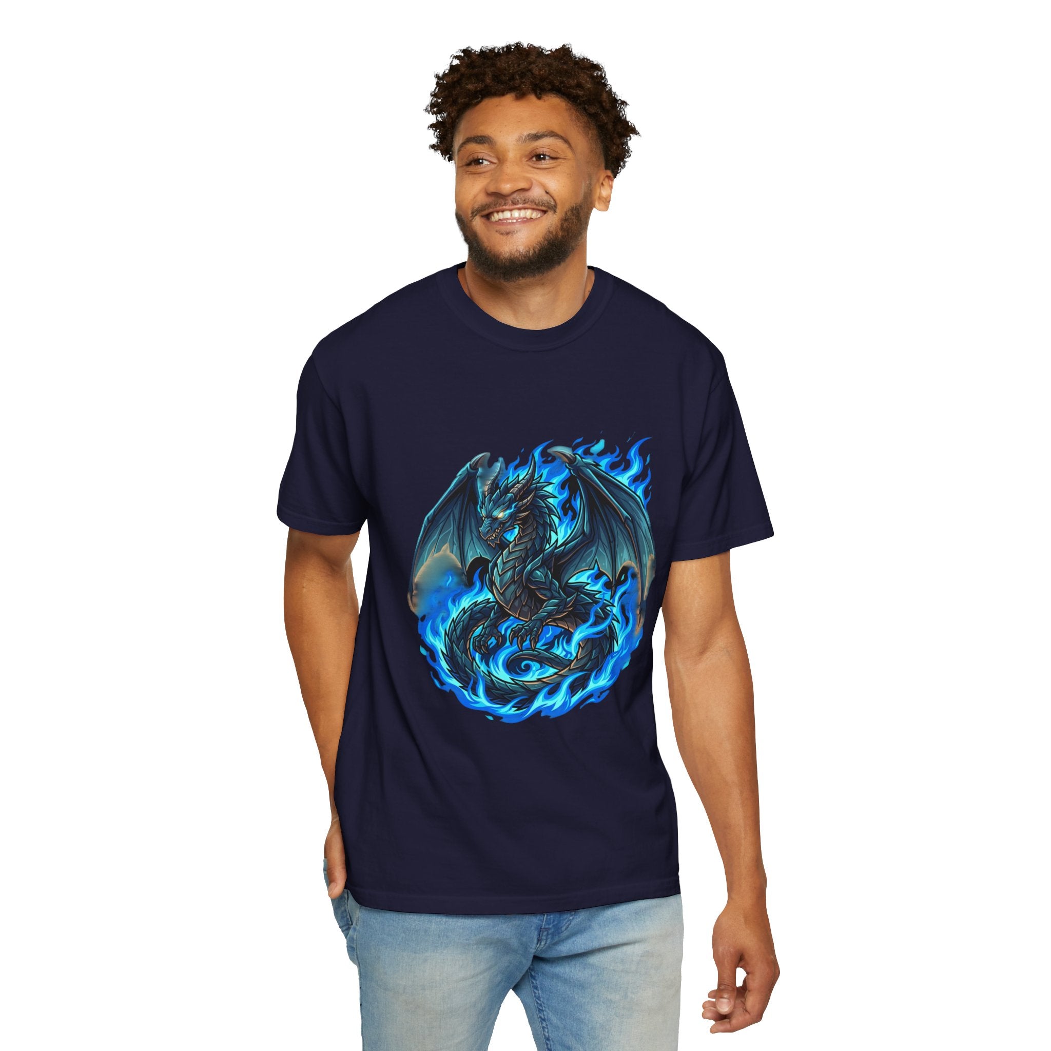 Blue Flame Dragon T-Shirt