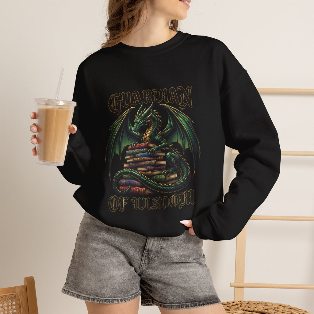 Guardian of Wisdom Dragon Sweatshirt | fantasy art, tattoo style