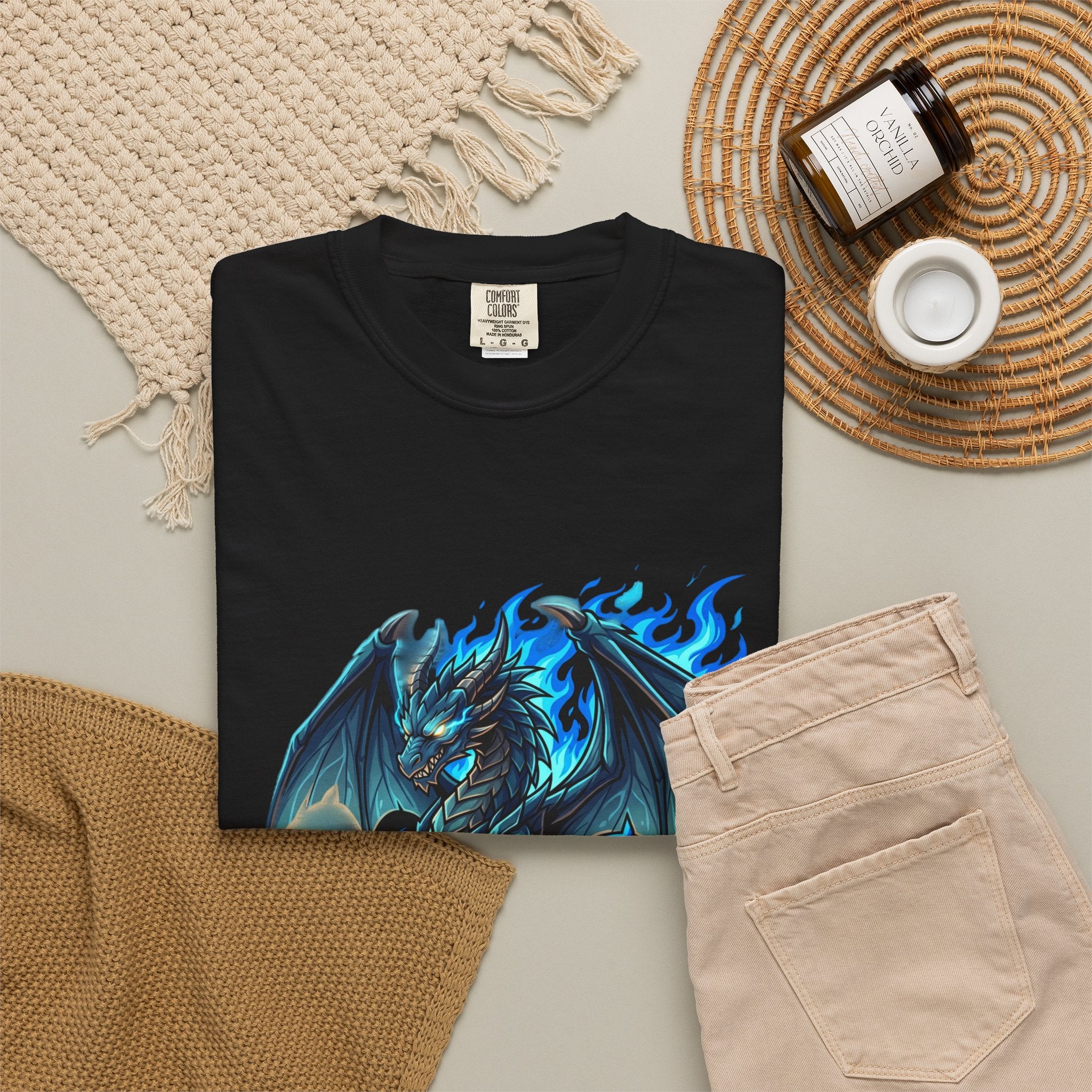 Blue Flame Dragon T-Shirt