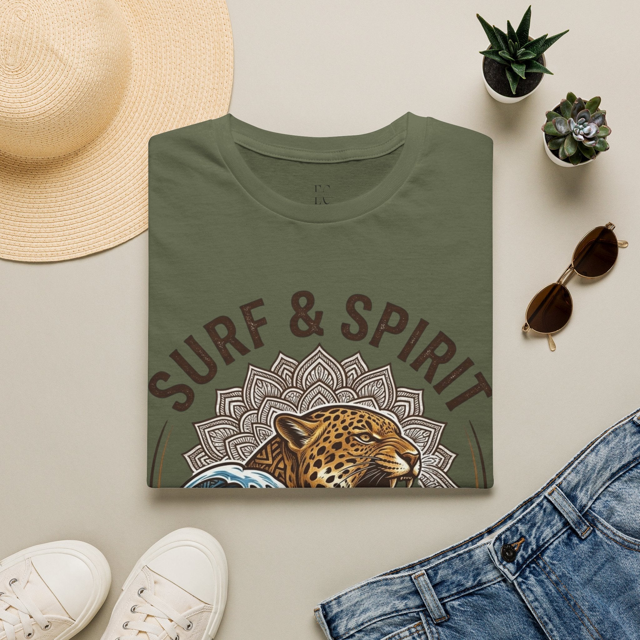 Surf & Spirit Tee — 'The Wild Coast' Jaguar Wave Graphic T-Shirt