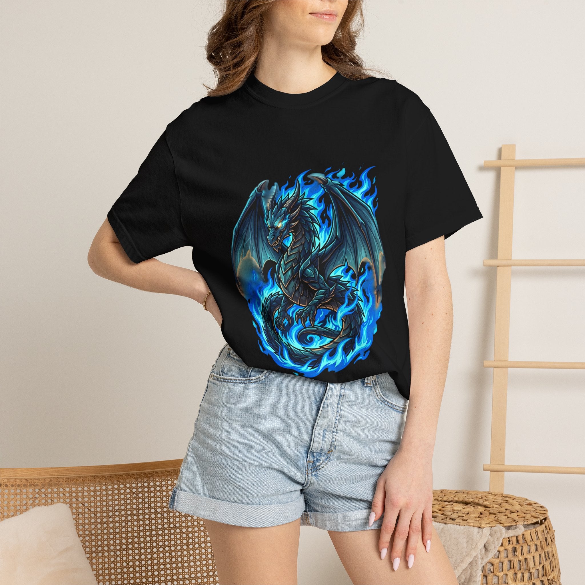 Blue Flame Dragon T-Shirt