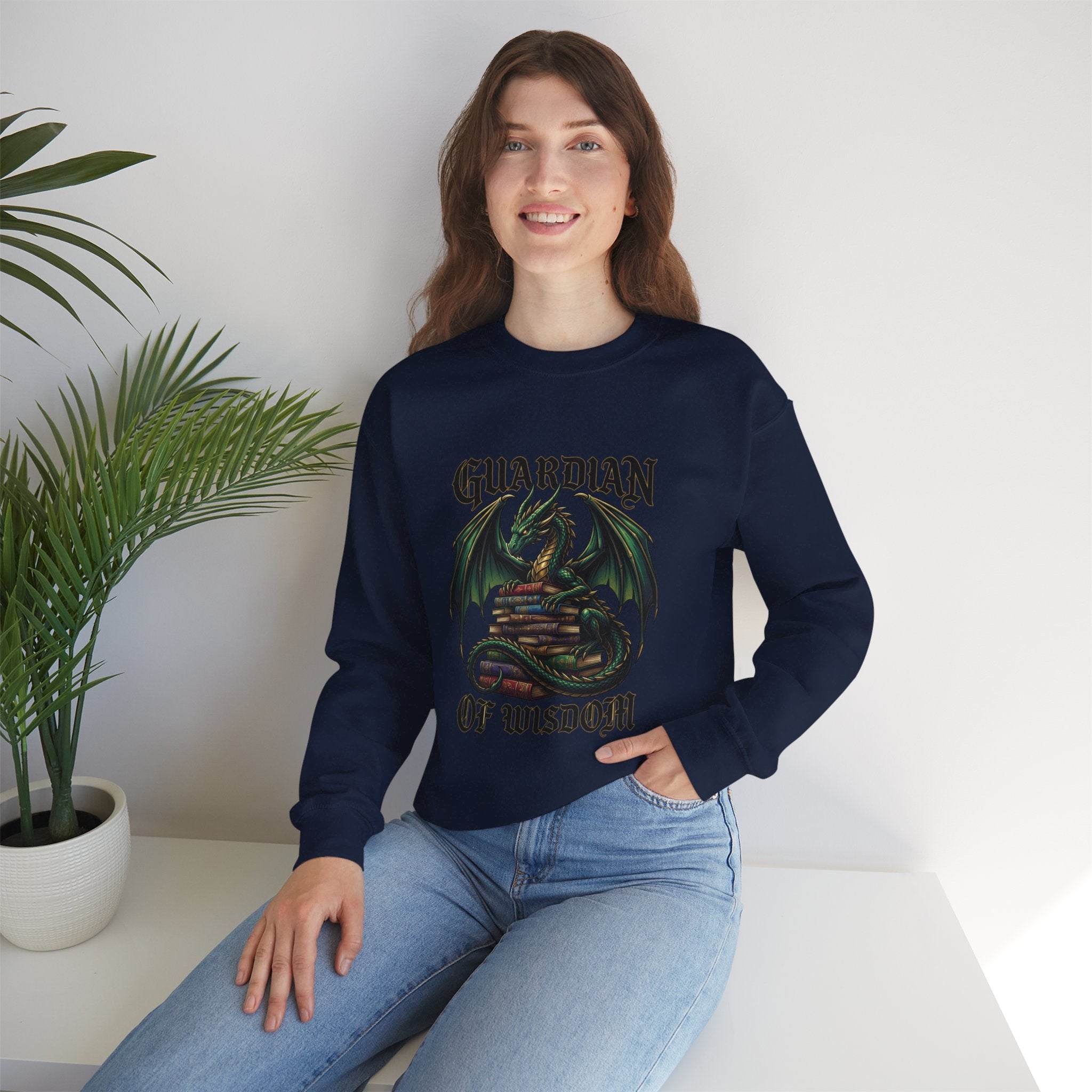 Guardian of Wisdom Dragon Sweatshirt | fantasy art, tattoo style