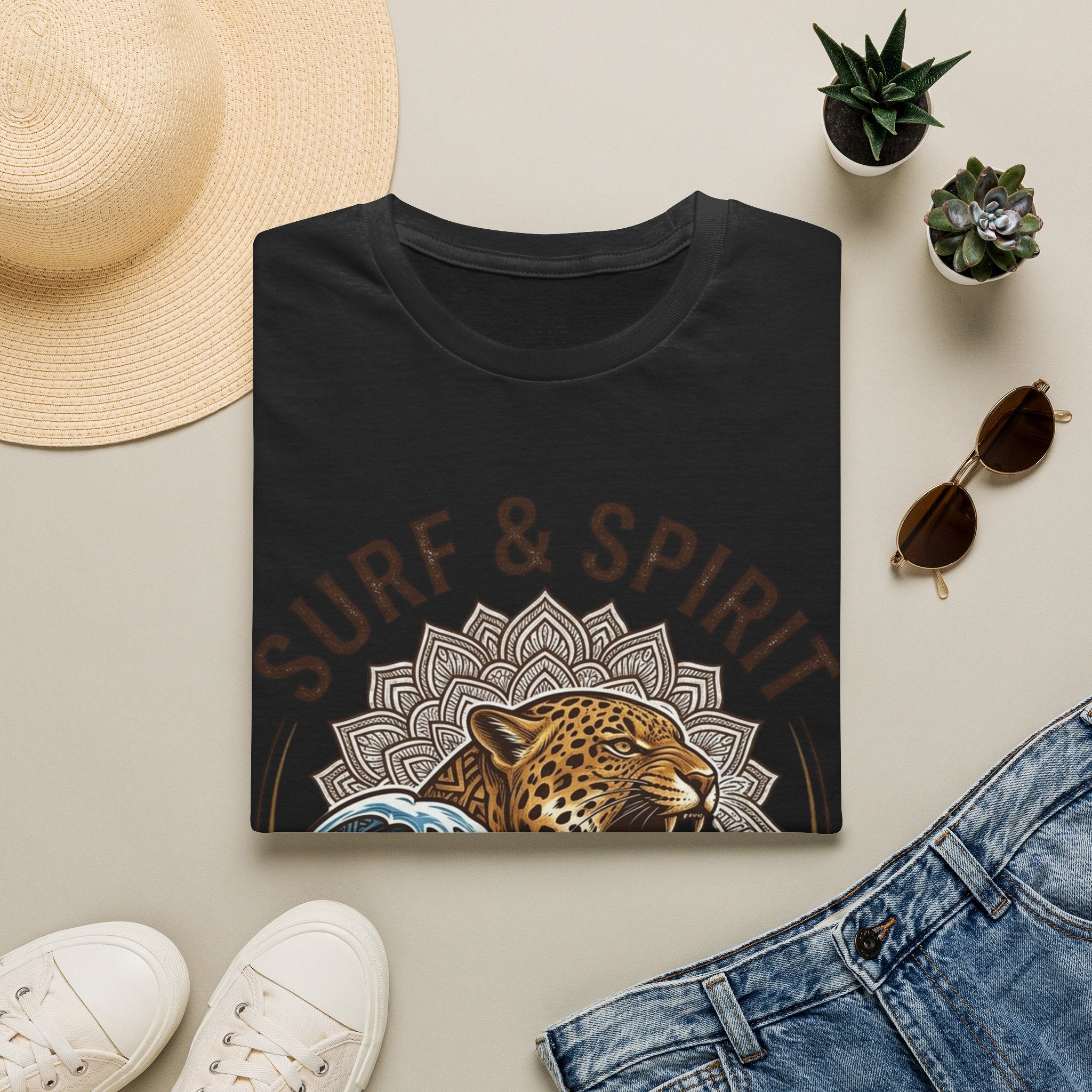 Surf & Spirit Tee — 'The Wild Coast' Jaguar Wave Graphic T-Shirt